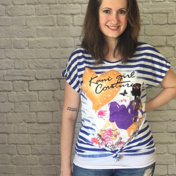 VO Jeans | Oversize Graphic Stripes Embellished - Picture 2 of 8